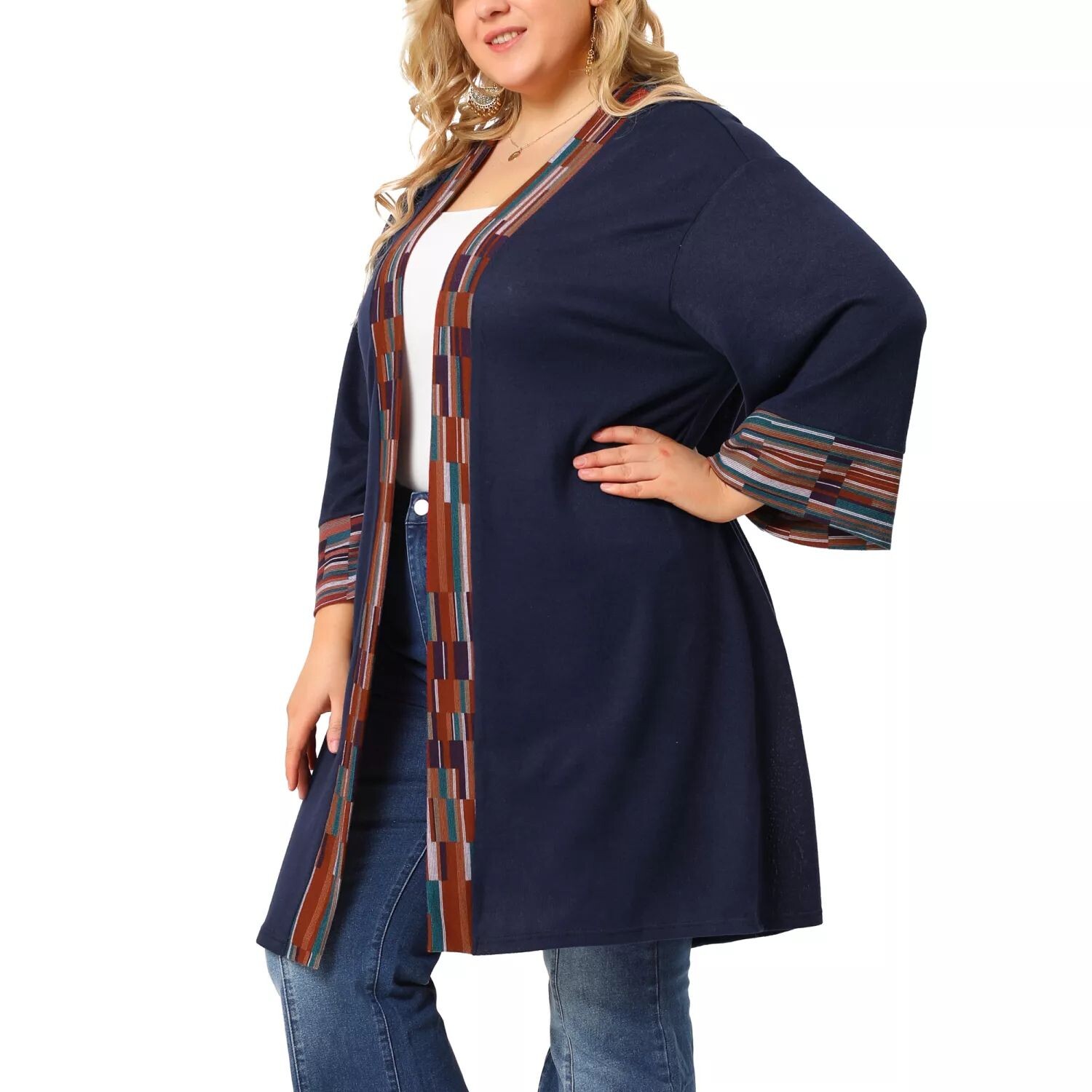 Женское осеннее кимоно больших размеров в стиле бохо, миди-кардиган с открытым передом Agnes Orinda, темно-серый
Женское осеннее кимоно больших размеров в стиле бохо, миди-кардиган с открытым передом Agnes Orinda, темно-серый