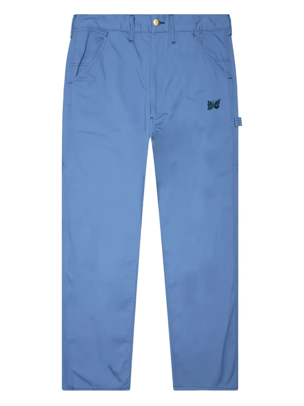 Брюки с вышитым логотипом Needles, синий 
Брюки с вышитым логотипом Needles, синий