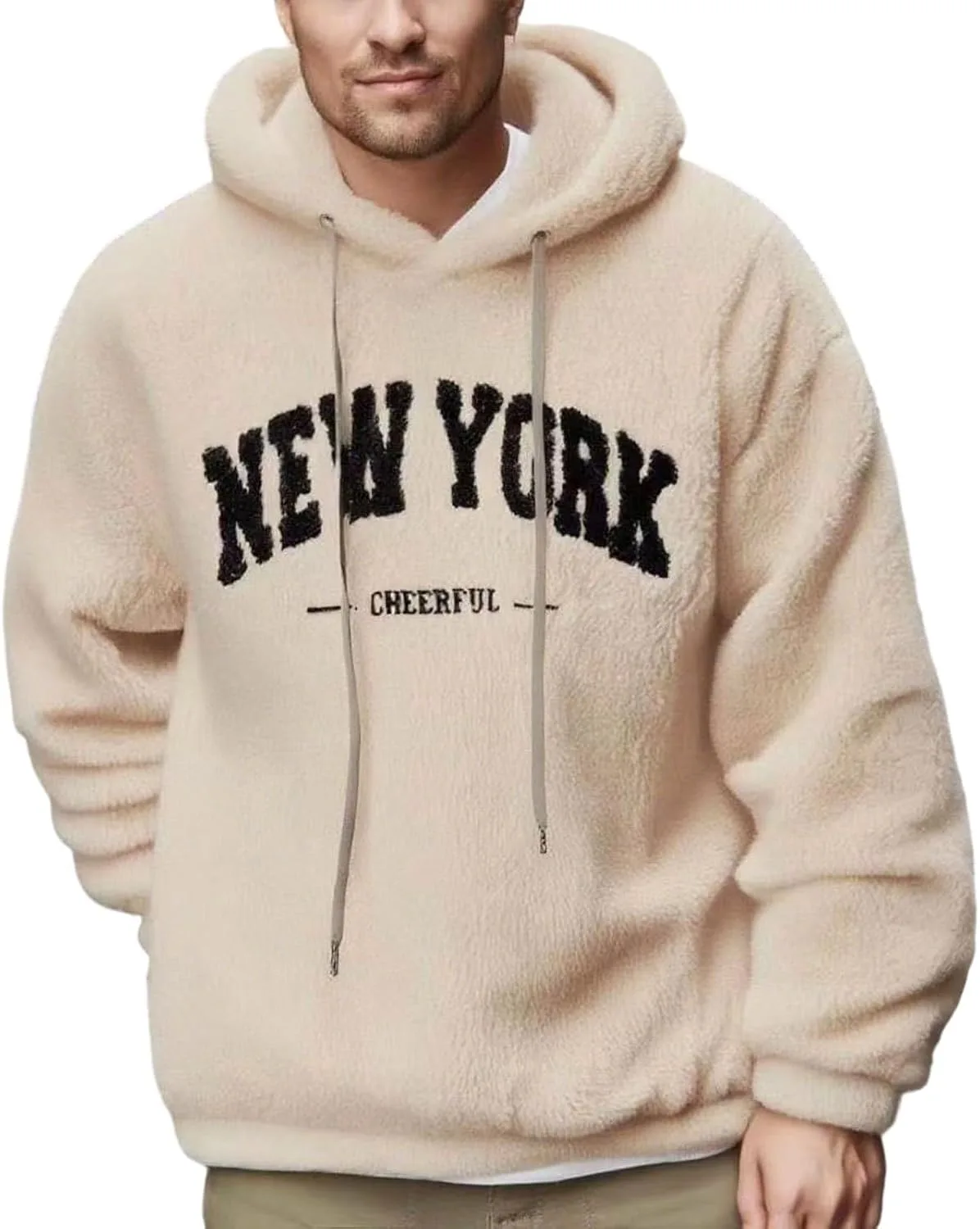 Мужской худи с принтом, свободный флисовый пуловер
Мужской худи с принтом, свободный флисовый пуловер