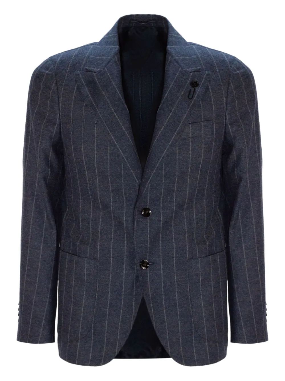 Блейзер с лацканами в тонкую полоску Lardini, синий
Блейзер с лацканами в тонкую полоску Lardini, синий