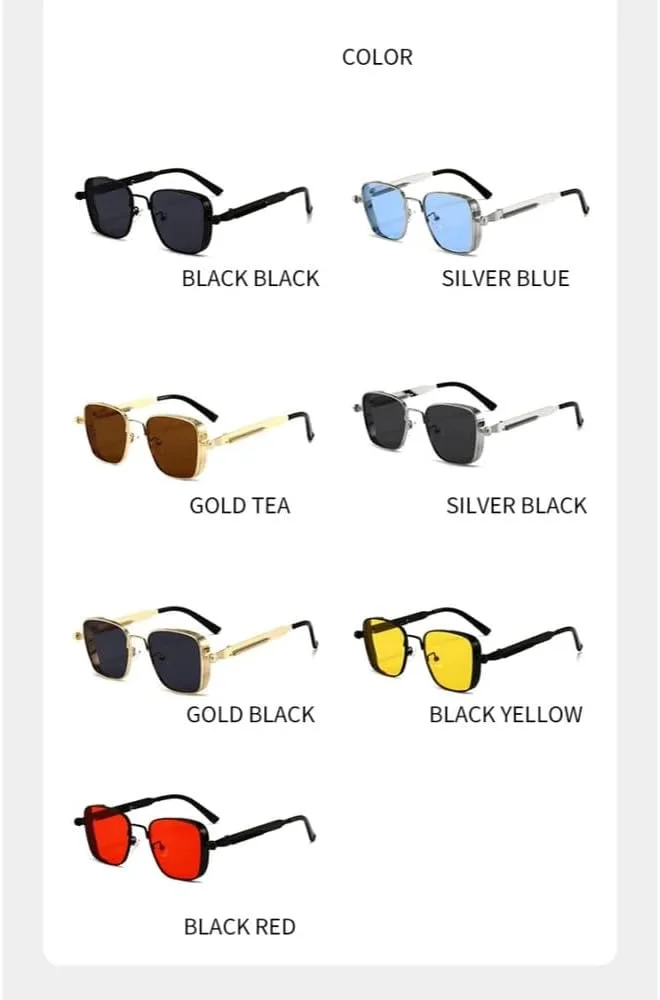 Классические солнцезащитные очки унисекс в квадратной оправе для женщин и мужчин, винтажные панк-очки, модные очки для вождения, повседневные очки UJNHGQ, Blue
Классические солнцезащитные очки унисекс в квадратной оправе для женщин и мужчин, винтажные панк-очки, модные очки для вождения, повседневные очки UJNHGQ, Blue