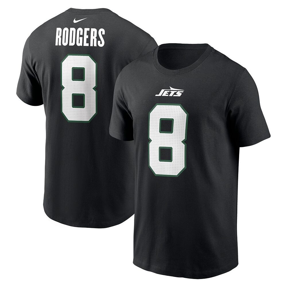 Мужская черная футболка с именем и номером Nike Aaron Rodgers New York Jets, цвет Jet Black
Мужская черная футболка с именем и номером Nike Aaron Rodgers New York Jets, цвет Jet Black