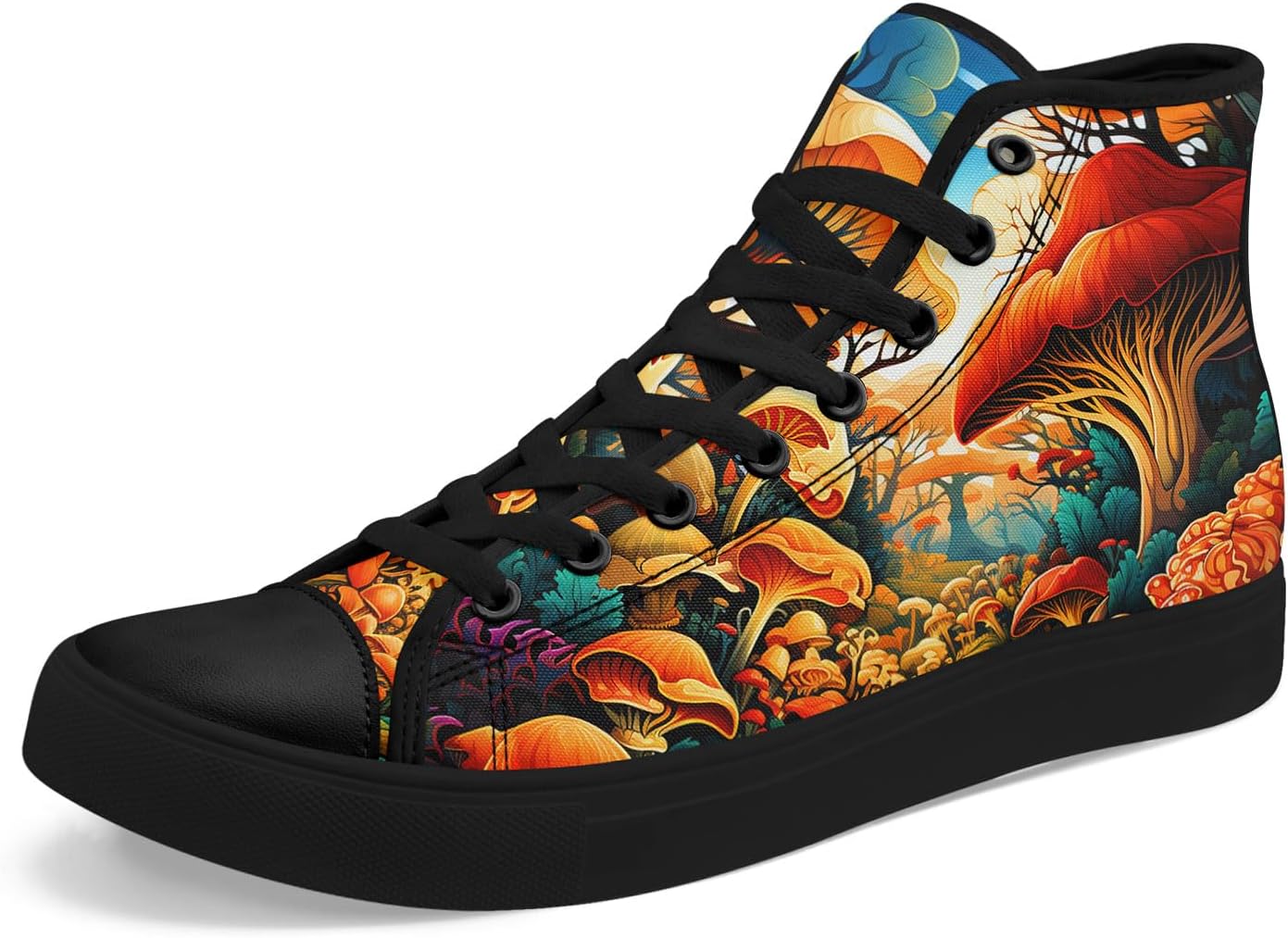 Высокие кеды AWSOLE с принтом грибов для мужчин и женщин, легкие повседневные скейтботинки, обувь для прогулок с психоделическим лесным рисунком, черный/красный/синий/оранжевый
Высокие кеды AWSOLE с принтом грибов для мужчин и женщин, легкие повседневные скейтботинки, обувь для прогулок с психоделическим лесным рисунком, черный/красный/синий/оранжевый