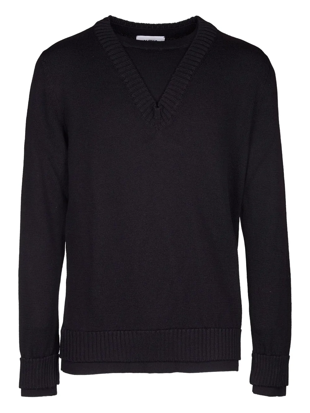Рифленый свитер с V-образным вырезом Alpha Studio, черный
Рифленый свитер с V-образным вырезом Alpha Studio, черный