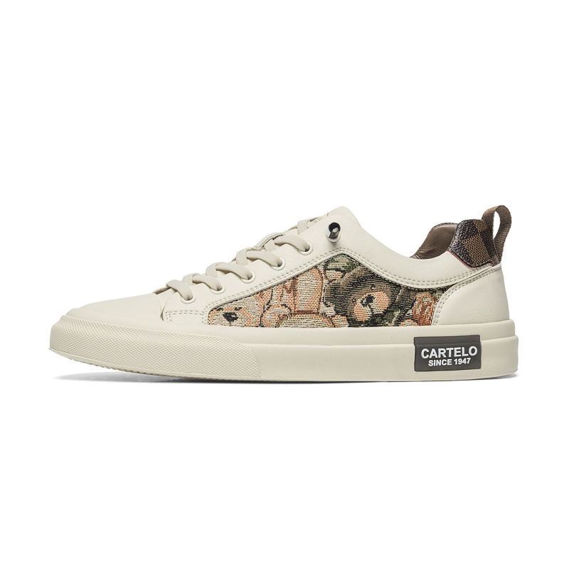 CARTELO Вышитые медведи без шнуровки повседневные белые низкие скейтбордские кроссовки мужские бежево-коричневые, цвет Beige Brown
CARTELO Вышитые медведи без шнуровки повседневные белые низкие скейтбордские кроссовки мужские бежево-коричневые, цвет Beige Brown