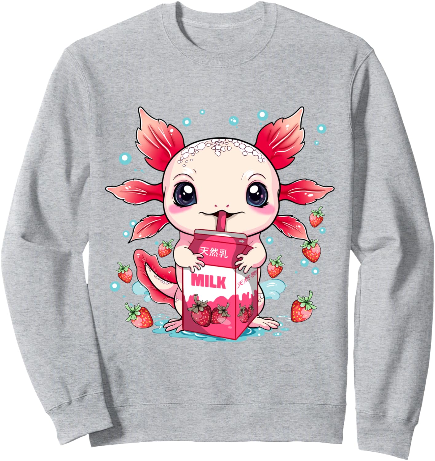 Милая толстовка в стиле аниме с изображением аксолотля и клубничного молока Cute Kawaii Axolotl For Girls And Teens, серый
Милая толстовка в стиле аниме с изображением аксолотля и клубничного молока Cute Kawaii Axolotl For Girls And Teens, серый