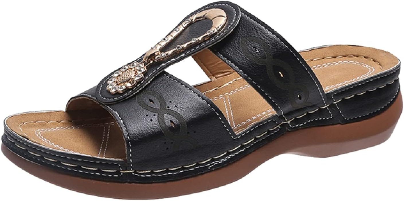 Ортопедические сандалии для женщин с поддержкой свода стопы, сандалии на танкетке, модные бохо-сандалии с бусинами и стразами, платформенные шлепанцы на ногах, удобные для ходьбы, пляжная обувь Generic, черный
Ортопедические сандалии для женщин с поддержкой свода стопы, сандалии на танкетке, модные бохо-сандалии с бусинами и стразами, платформенные шлепанцы на ногах, удобные для ходьбы, пляжная обувь Generic, черный