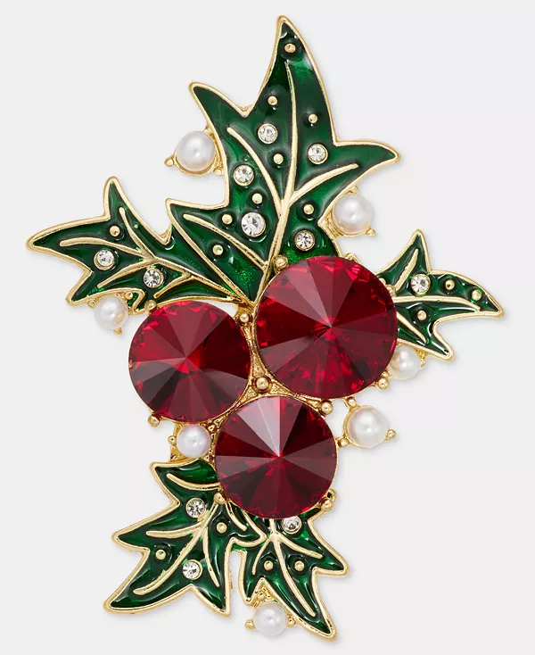 Брошь в виде омелы с кристаллами и искусственным жемчугом, эксклюзив от Macy's Holiday Lane, multi
Брошь в виде омелы с кристаллами и искусственным жемчугом, эксклюзив от Macy's Holiday Lane, multi
