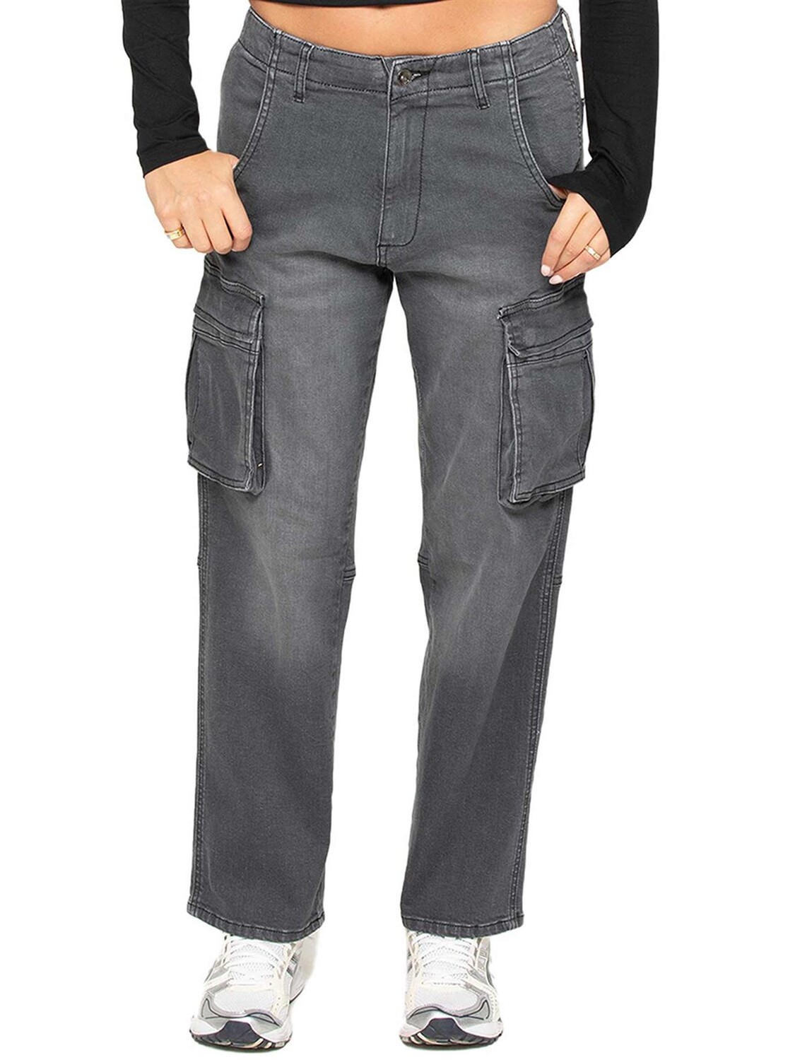 Джинсы карго с прямыми штанинами Enzo, серый
Джинсы карго с прямыми штанинами Enzo, серый