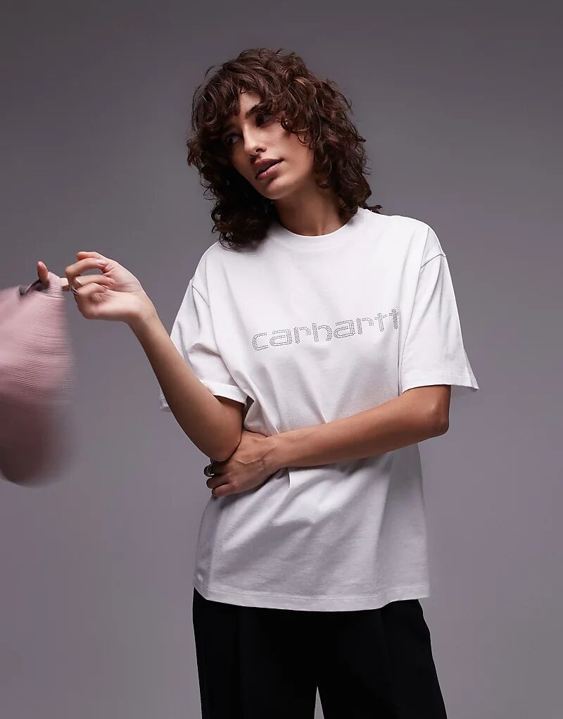 Футболка с коротким рукавом и принтом в виде заклепок белого цвета Carhartt WIP
Футболка с коротким рукавом и принтом в виде заклепок белого цвета Carhartt WIP