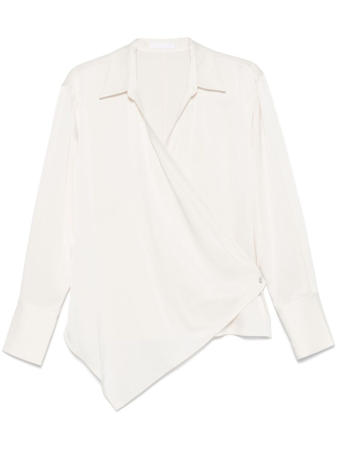 Рубашка с запахом Helmut Lang, нейтральный цвет 
Рубашка с запахом Helmut Lang, нейтральный цвет