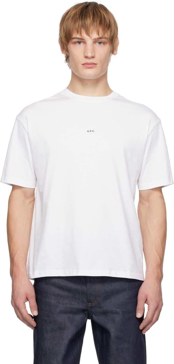 Футболка с логотипом «Boxy Micro» A.P.C., белый 
Футболка с логотипом «Boxy Micro» A.P.C., белый