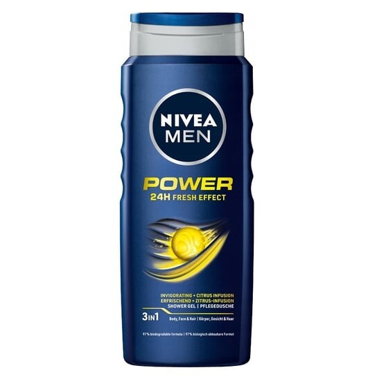 Гель для душа Men Power 24H Fresh Effect 500мл Nivea
Гель для душа Men Power 24H Fresh Effect 500мл Nivea