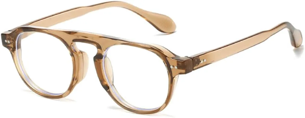 Ретро-солнцезащитные очки в стиле панк с заклепками, круглые, женские, с защитой от УФ-излучения UV400, мужские, с прозрачными линзами UUPTTPL, Champagne Clear
Ретро-солнцезащитные очки в стиле панк с заклепками, круглые, женские, с защитой от УФ-излучения UV400, мужские, с прозрачными линзами UUPTTPL, Champagne Clear