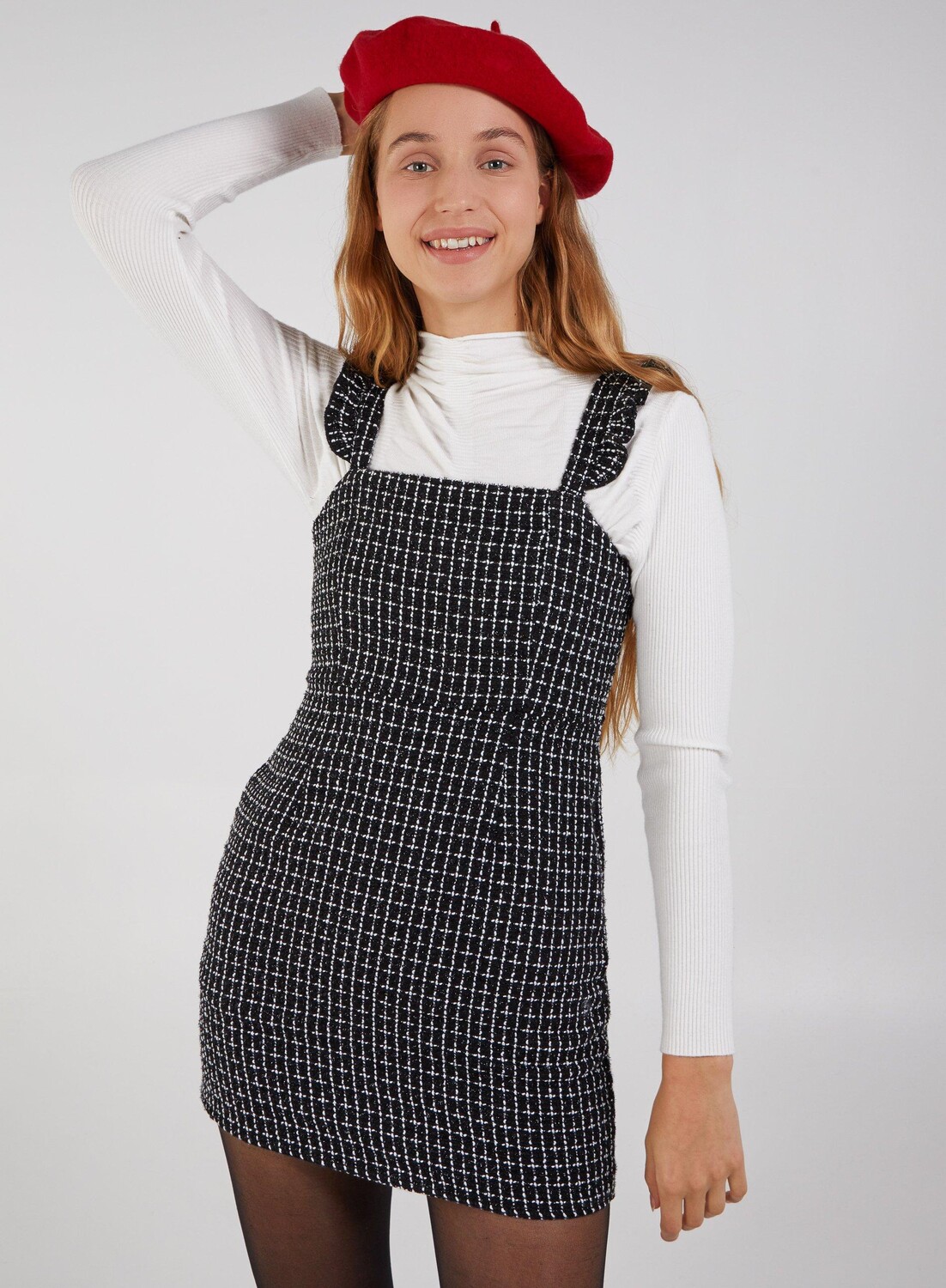 Твидовое платье-сарафан Pink Vanilla, черный
Твидовое платье-сарафан Pink Vanilla, черный