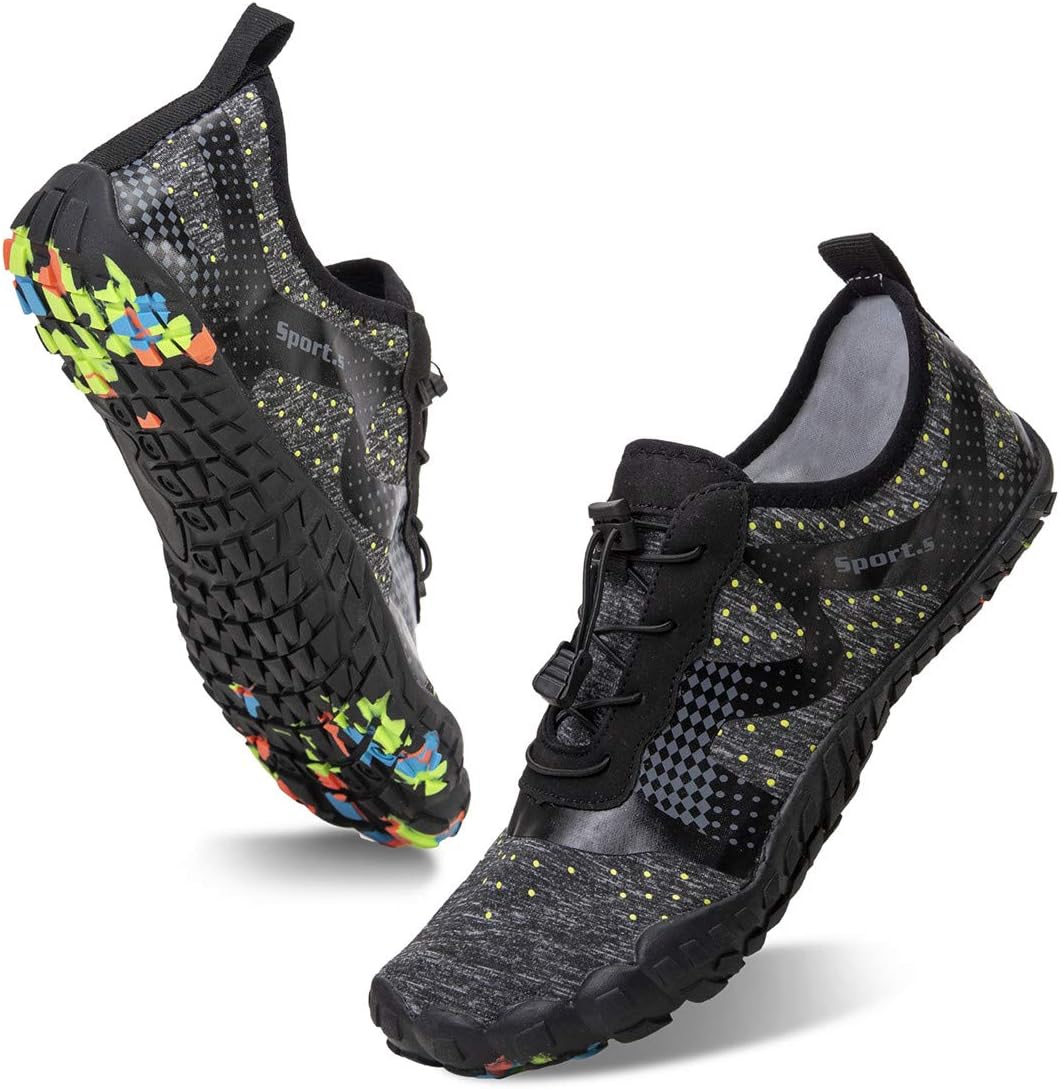 Мужские водные тапочки, босоножки с быстрой сушкой, акваноски для активного отдыха, спорта, каякинга, лодочных прогулок, походов, серфинга и прогулок Watelves, черный/серый
Мужские водные тапочки, босоножки с быстрой сушкой, акваноски для активного отдыха, спорта, каякинга, лодочных прогулок, походов, серфинга и прогулок Watelves, черный/серый