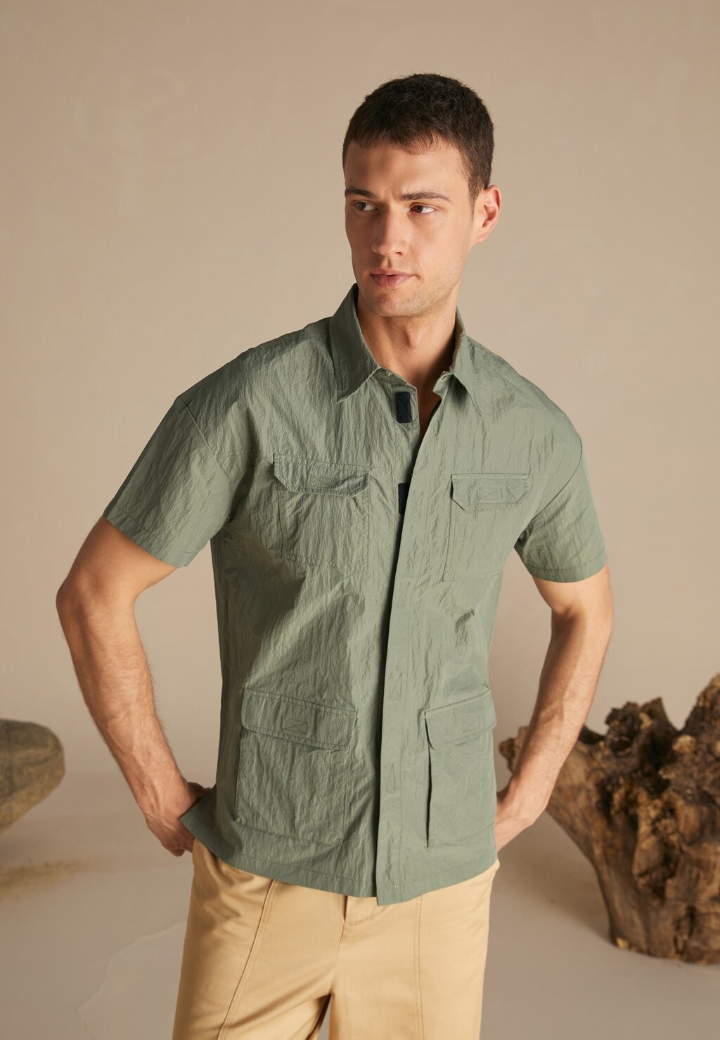 Рубашка Fisherman Shirt Zign Studio, хаки
Рубашка Fisherman Shirt Zign Studio, хаки
