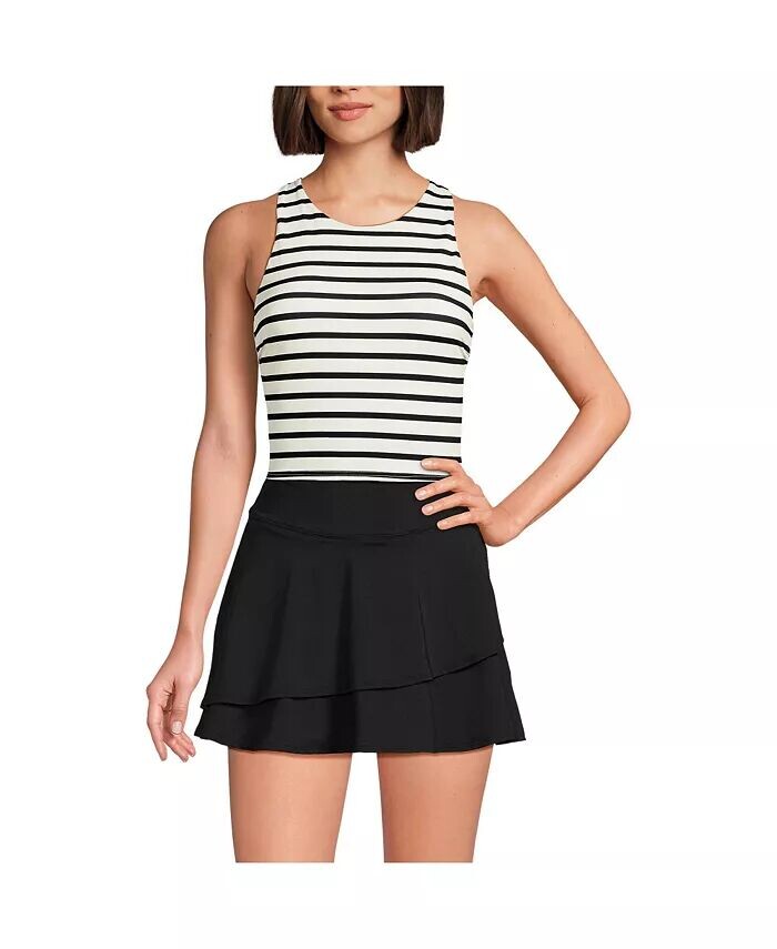 Женский купальник Midkini, устойчивый к хлору, с высоким воротом и борцовской спиной, топ Lands' End, белый
Женский купальник Midkini, устойчивый к хлору, с высоким воротом и борцовской спиной, топ Lands' End, белый