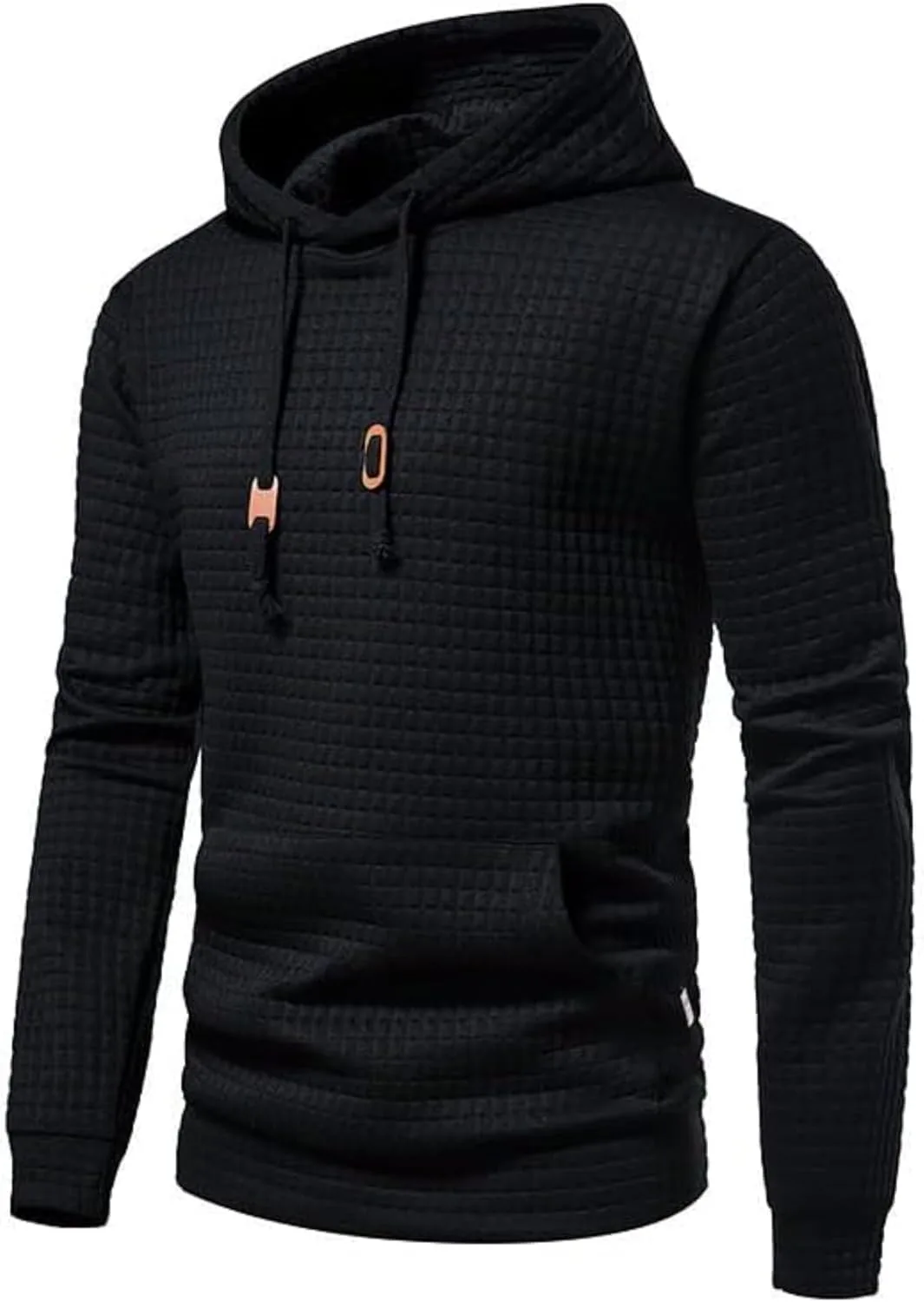 Мужской свитшот с капюшоном и кулиской, фактурная вафельная вязка
Мужской свитшот с капюшоном и кулиской, фактурная вафельная вязка