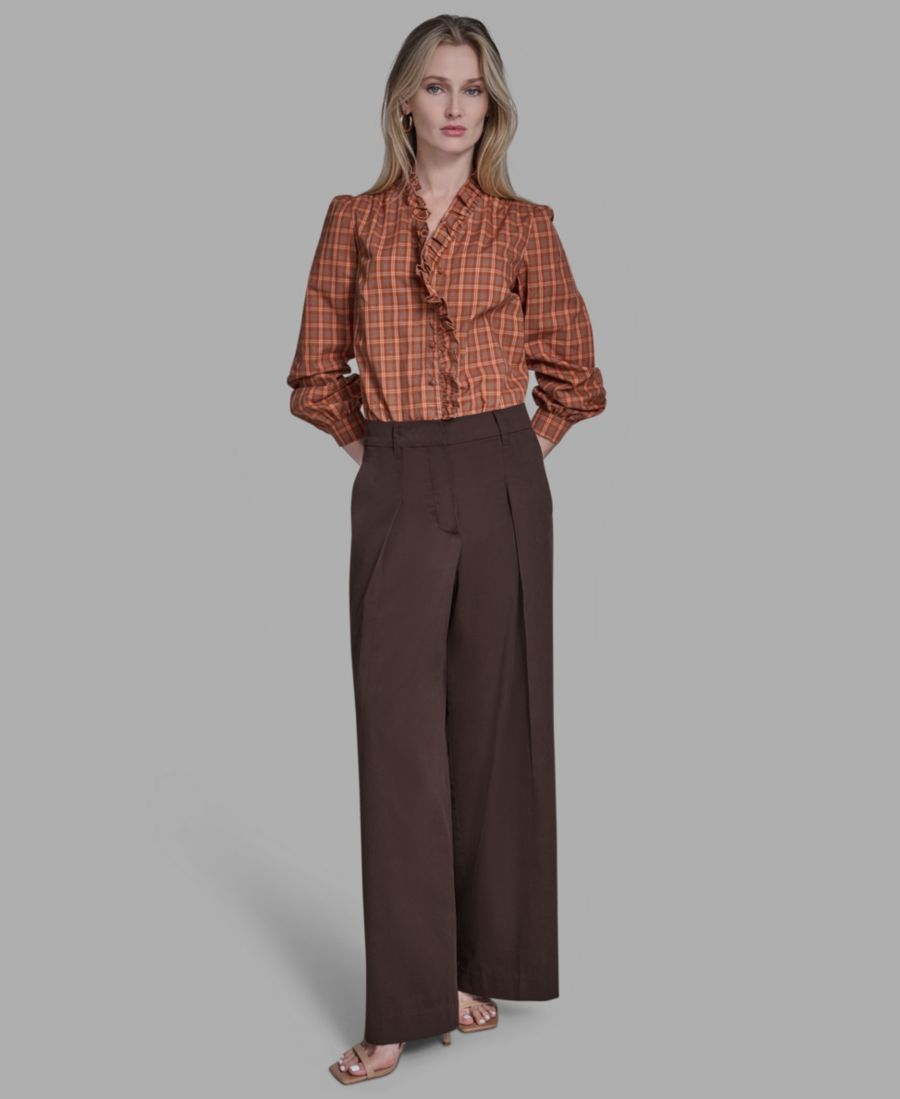 Женская клетчатая блузка с V-образным вырезом и застежкой на пуговицы BCBG, Truffle/Maple Bronze/Vintage Rose
Женская клетчатая блузка с V-образным вырезом и застежкой на пуговицы BCBG, Truffle/Maple Bronze/Vintage Rose