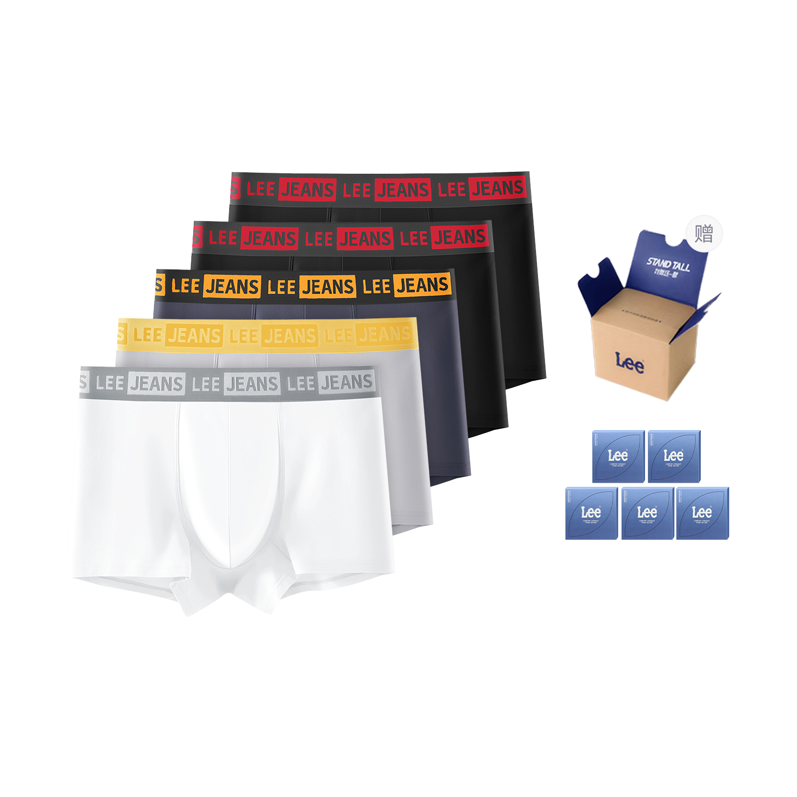 Бокс с мужскими трусами Brilliant, 5 пар Lee, белый
Бокс с мужскими трусами Brilliant, 5 пар Lee, белый