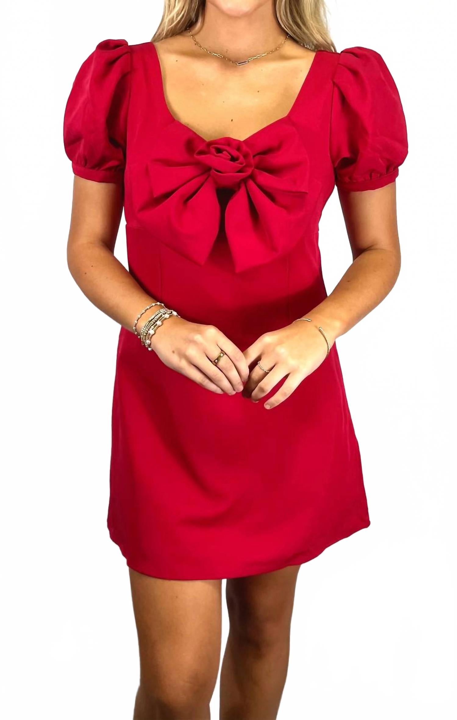 Красное мини-платье с короткими рукавами и бантом B.right
Красное мини-платье с короткими рукавами и бантом B.right