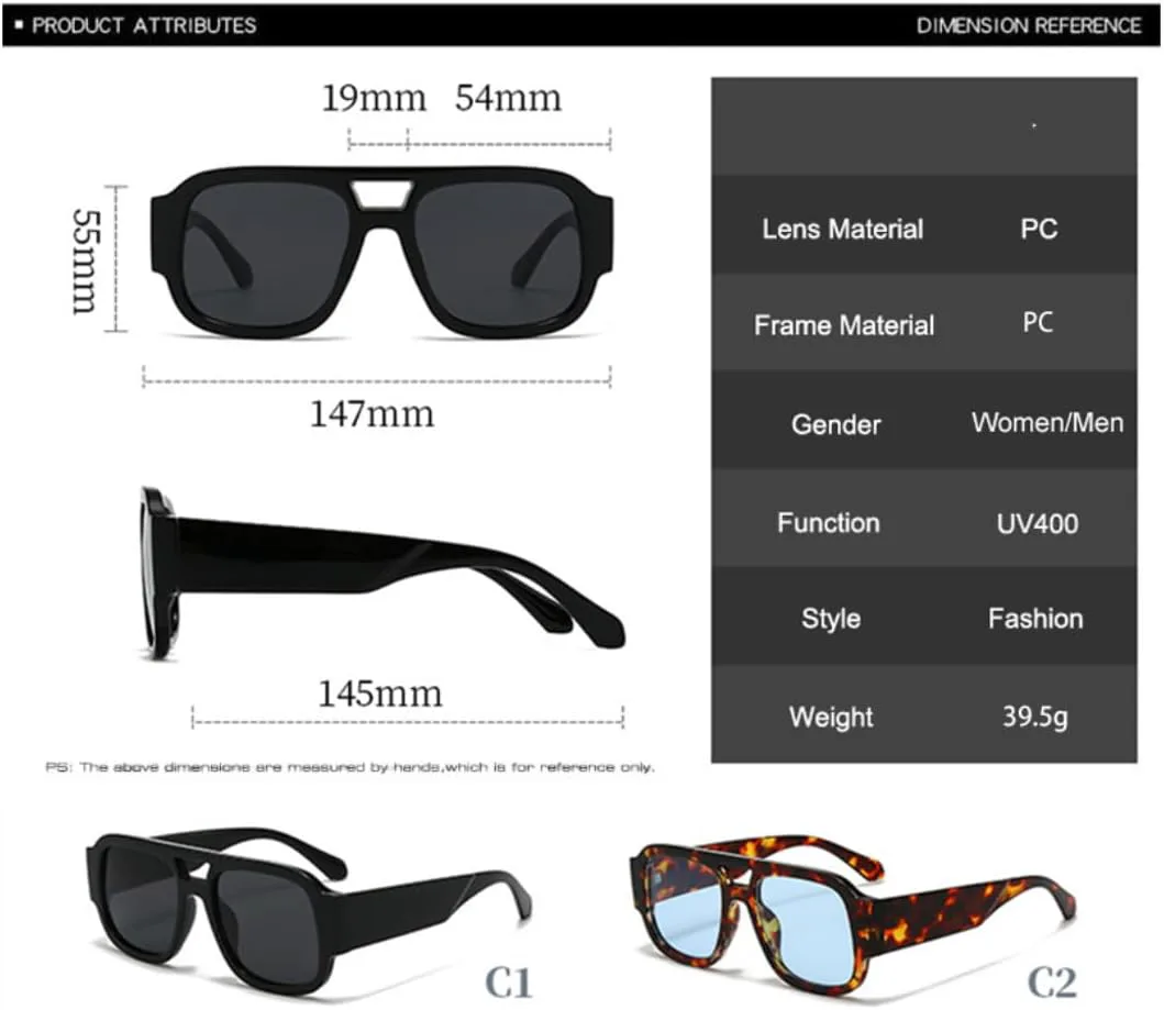 Солнцезащитные очки с двойной перемычкой для женщин и мужчин, ретро, конфетные цвета, леопардовый принт, защита от УФ-излучения UV400 UATXTAU, Leopard Purple
Солнцезащитные очки с двойной перемычкой для женщин и мужчин, ретро, конфетные цвета, леопардовый принт, защита от УФ-излучения UV400 UATXTAU, Leopard Purple