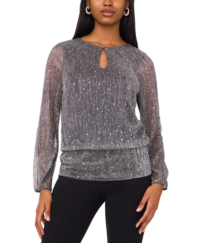 Женский топ-блузон с длинными рукавами и вырезом-замочной скважиной MSK, серый
Женский топ-блузон с длинными рукавами и вырезом-замочной скважиной MSK, серый