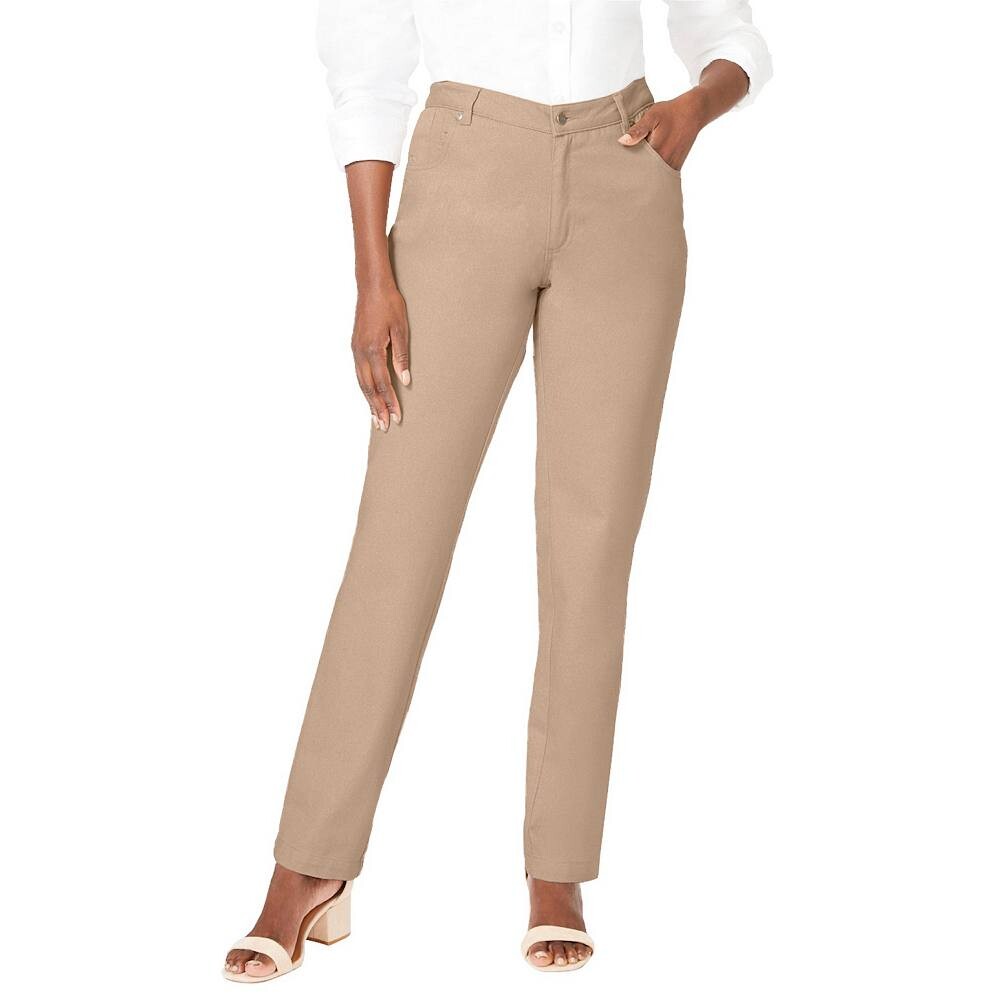 Женские классические прямые джинсы из хлопкового денима Jessica London больших размеров, цвет New Khaki 
Женские классические прямые джинсы из хлопкового денима Jessica London больших размеров, цвет New Khaki