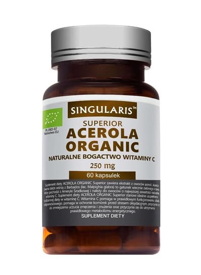 Singularis, Superior Acerola Organic, Добавка , 60 капсул
Singularis, Superior Acerola Organic, Добавка , 60 капсул