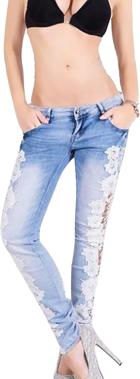 Женские джинсы с кружевными аппликациями и вырезами DGHM-JLMY
Женские джинсы с кружевными аппликациями и вырезами DGHM-JLMY
