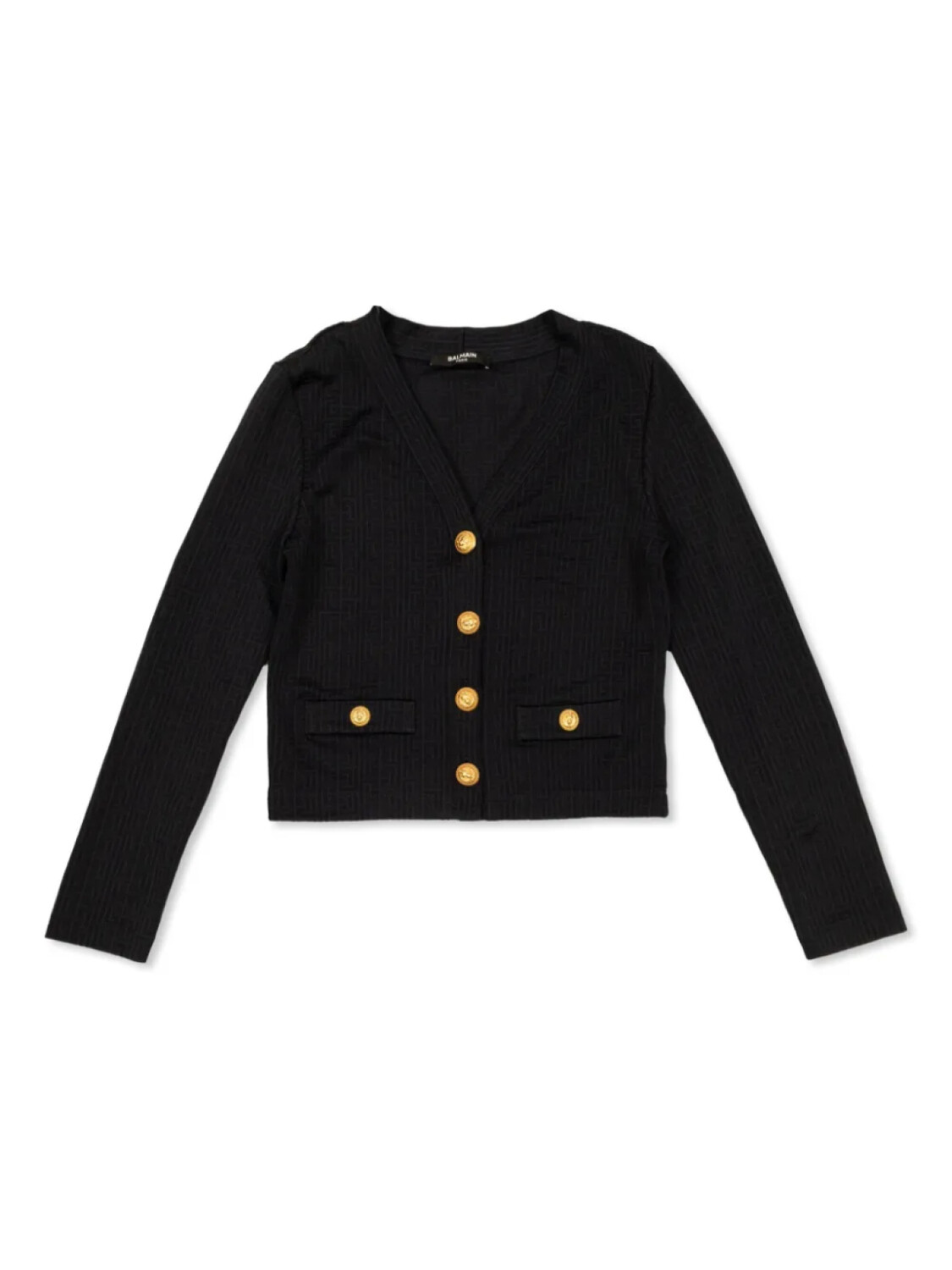 Кардиган с монограммой Balmain Kids, синий 
Кардиган с монограммой Balmain Kids, синий