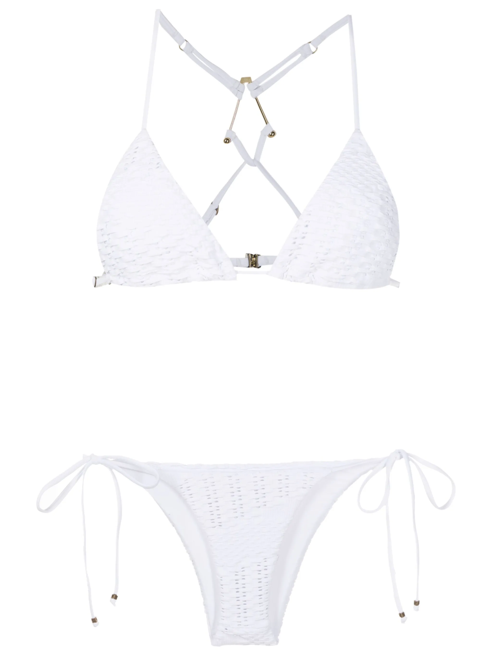 Бикини с треугольными чашками и тиснением Amir Slama, белый
Бикини с треугольными чашками и тиснением Amir Slama, белый