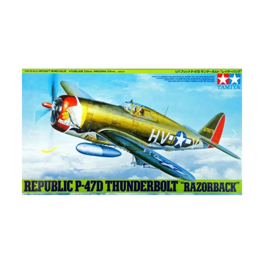 Республиканский P-47D Thunderbolt "Razorback", Military Aircraft Models (1:48) (Tamiya)
Республиканский P-47D Thunderbolt "Razorback", Military Aircraft Models (1:48) (Tamiya)
