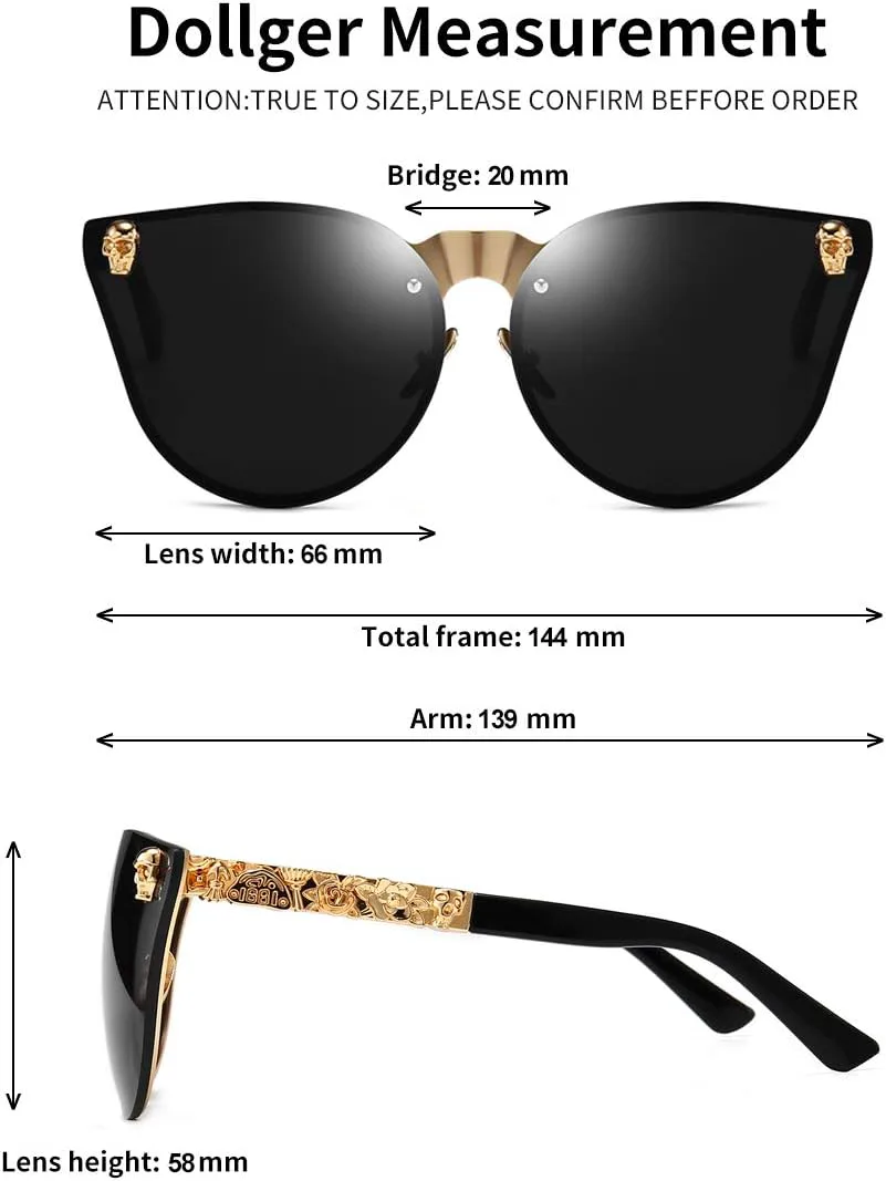 Солнцезащитные очки Dollger без оправы с дизайном «череп» и «кошачий глаз» с защитой от УФ-излучения UV400, C8:2 Pack Rimless Frame and Full Frame Sunglasses
Солнцезащитные очки Dollger без оправы с дизайном «череп» и «кошачий глаз» с защитой от УФ-излучения UV400, C8:2 Pack Rimless Frame and Full Frame Sunglasses