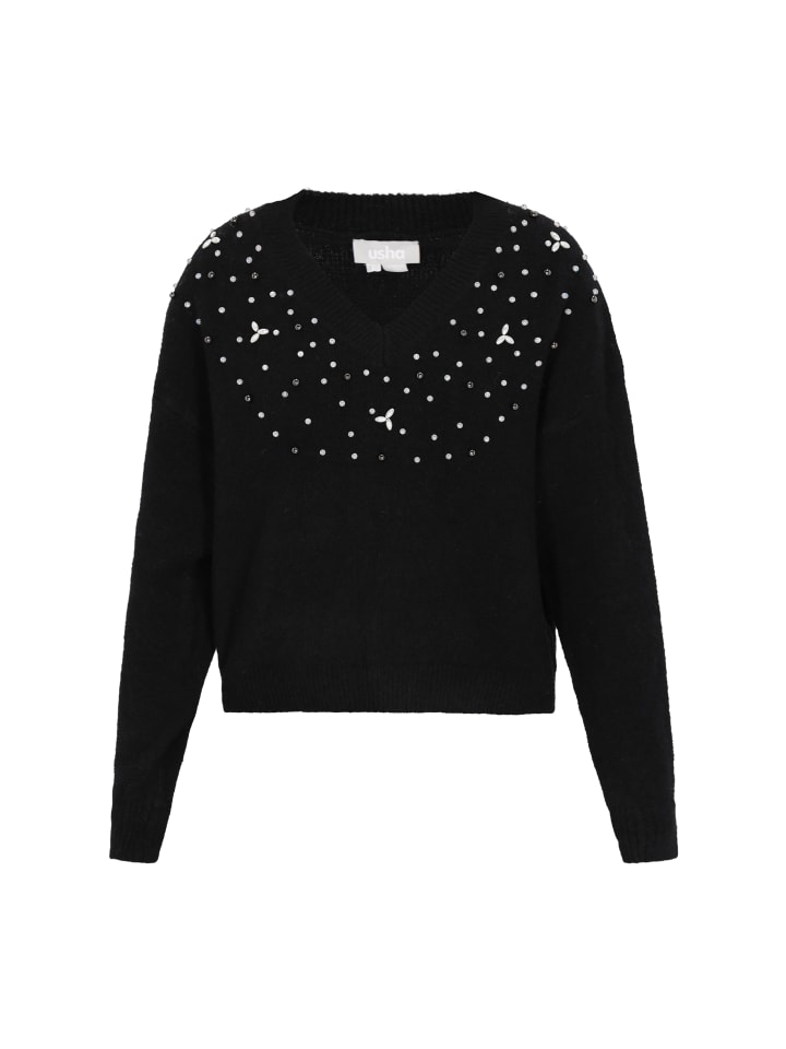 Usha Женский свитер черного меланжевого цвета
Usha Женский свитер черного меланжевого цвета