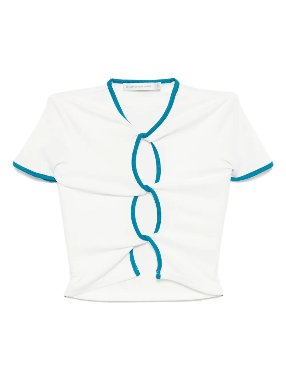 Футболка с открытым скрученным плетением Christopher Esber, белый
Футболка с открытым скрученным плетением Christopher Esber, белый