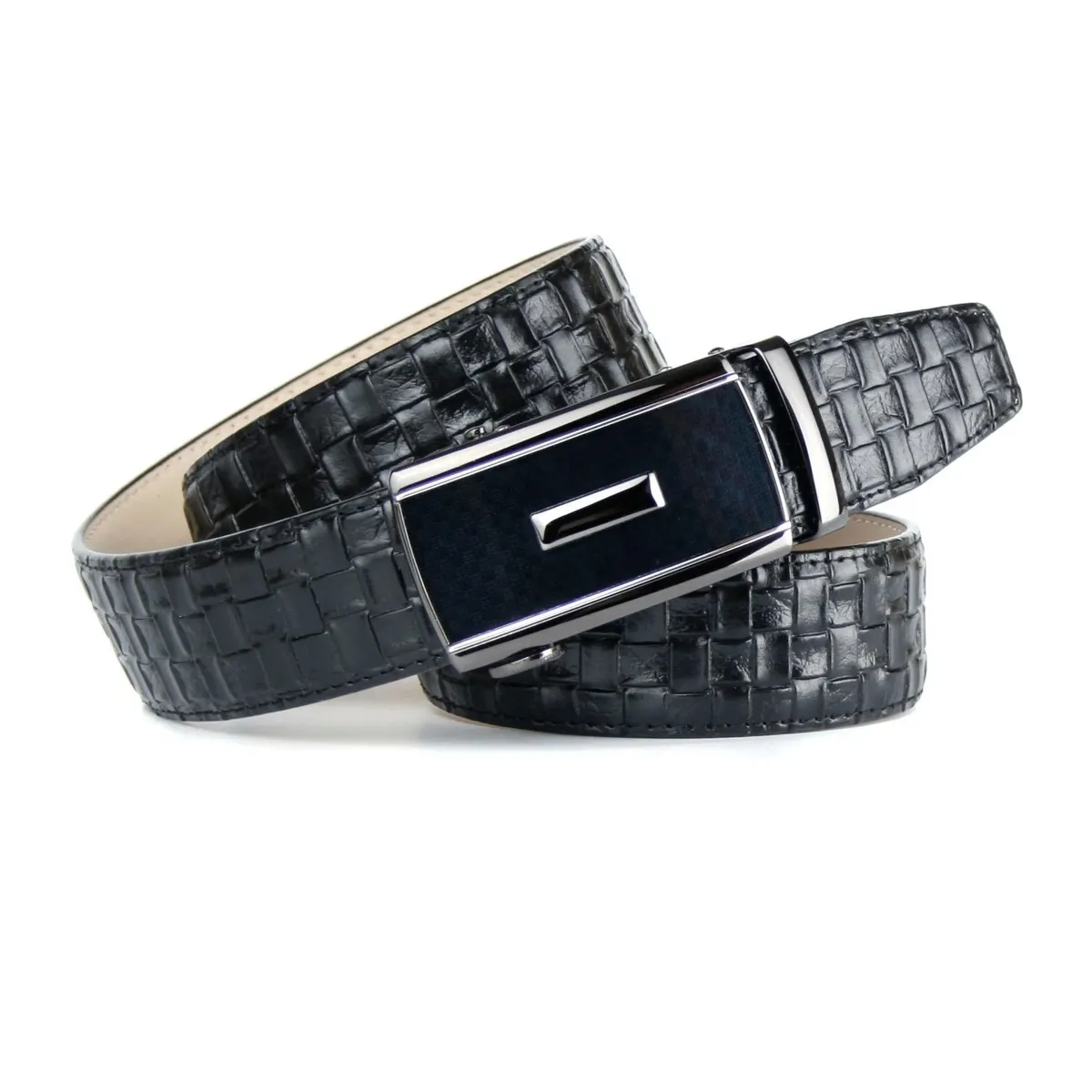 Кожаный ремень Anthoni Crown с тисненым плетеным узором, черный
Кожаный ремень Anthoni Crown с тисненым плетеным узором, черный