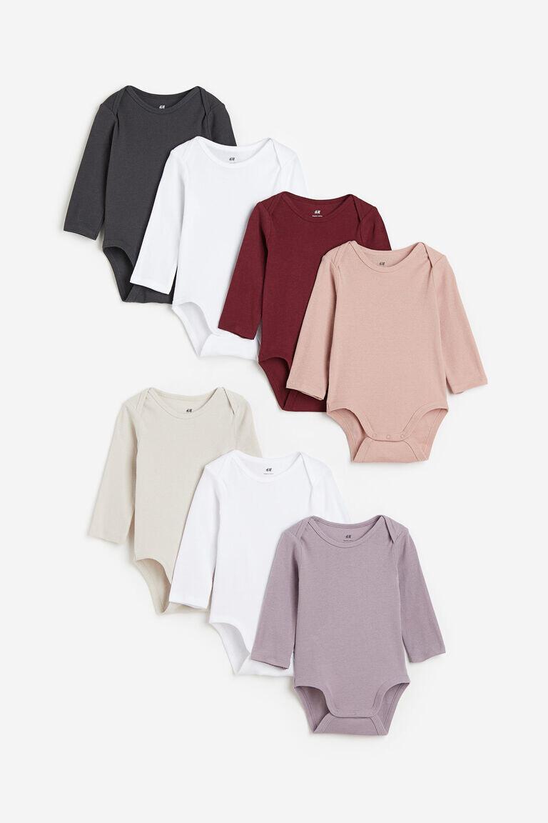 Комплект из 7 боди с длинными рукавами H&M, красный
Комплект из 7 боди с длинными рукавами H&M, красный