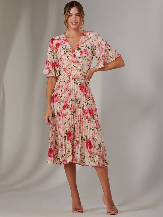 Цветочное плиссированное платье миди с запахом Jolie Moi, розовый
Цветочное плиссированное платье миди с запахом Jolie Moi, розовый