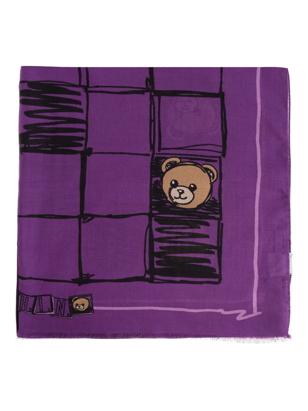 Шарф с принтом Teddy Moschino, фиолетовый
Шарф с принтом Teddy Moschino, фиолетовый