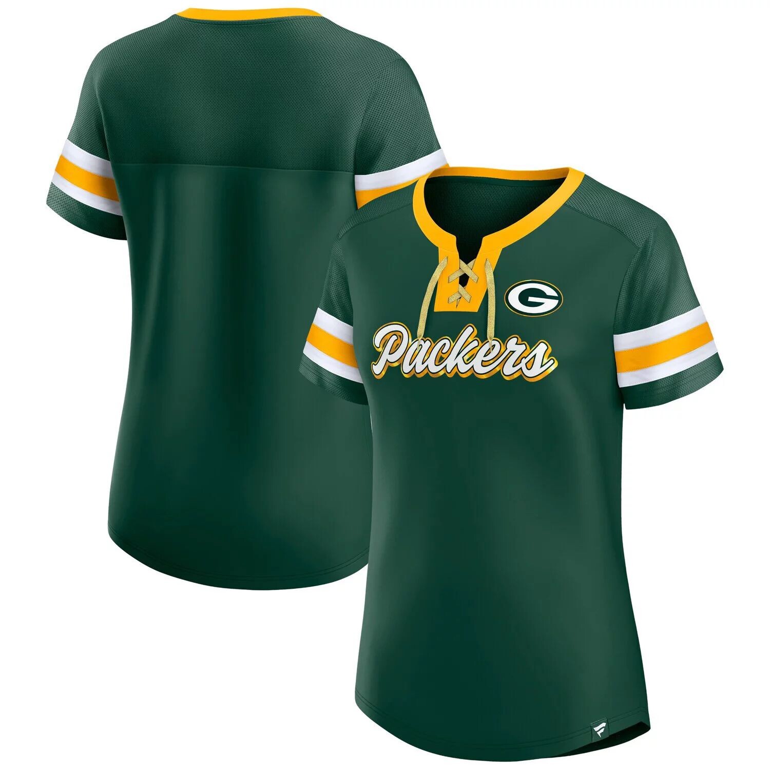 Зеленая женская футболка с логотипом Fanatics Green Bay Packers Original State на шнуровке Fanatics, Зеленый, Зеленая женская футболка с логотипом Fanatics Green Bay Packers Original State на шнуровке Fanatics 
Зеленая женская футболка с логотипом Fanatics Green Bay Packers Original State на шнуровке Fanatics, Зеленый, Зеленая женская футболка с логотипом Fanatics Green Bay Packers Original State на шнуровке Fanatics