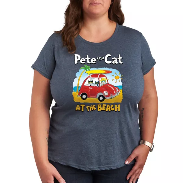 Плюс футболка с принтом кота Пита на пляже Licensed Character, синий
Плюс футболка с принтом кота Пита на пляже Licensed Character, синий