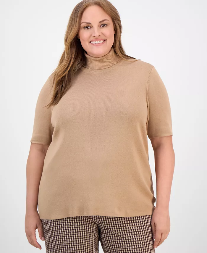 Водолазка с короткими рукавами больших размеров Anne Klein, коричневый/бежевый
Водолазка с короткими рукавами больших размеров Anne Klein, коричневый/бежевый