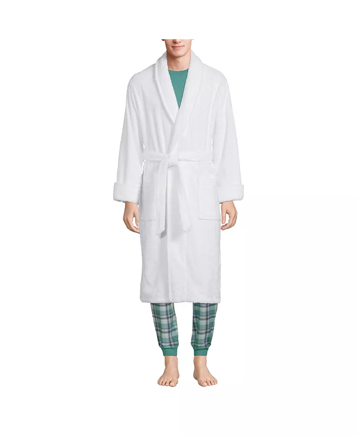 Мужской турецкий махровый халат до икры Lands' End, белый
Мужской турецкий махровый халат до икры Lands' End, белый
