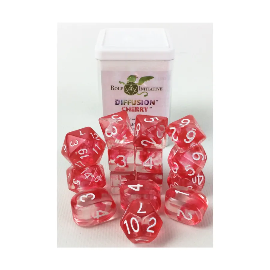 Многогранные игральные кости — вишня, арочные d4 с белыми цифрами (15), Game Dice - Diffusion (Role 4 Initiative)
Многогранные игральные кости — вишня, арочные d4 с белыми цифрами (15), Game Dice - Diffusion (Role 4 Initiative)