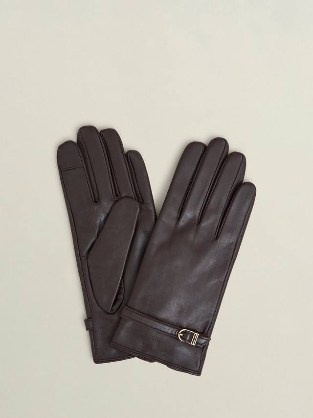 Кожаные перчатки Lillia с пряжкой Hobbs, Chocolate Brown
Кожаные перчатки Lillia с пряжкой Hobbs, Chocolate Brown