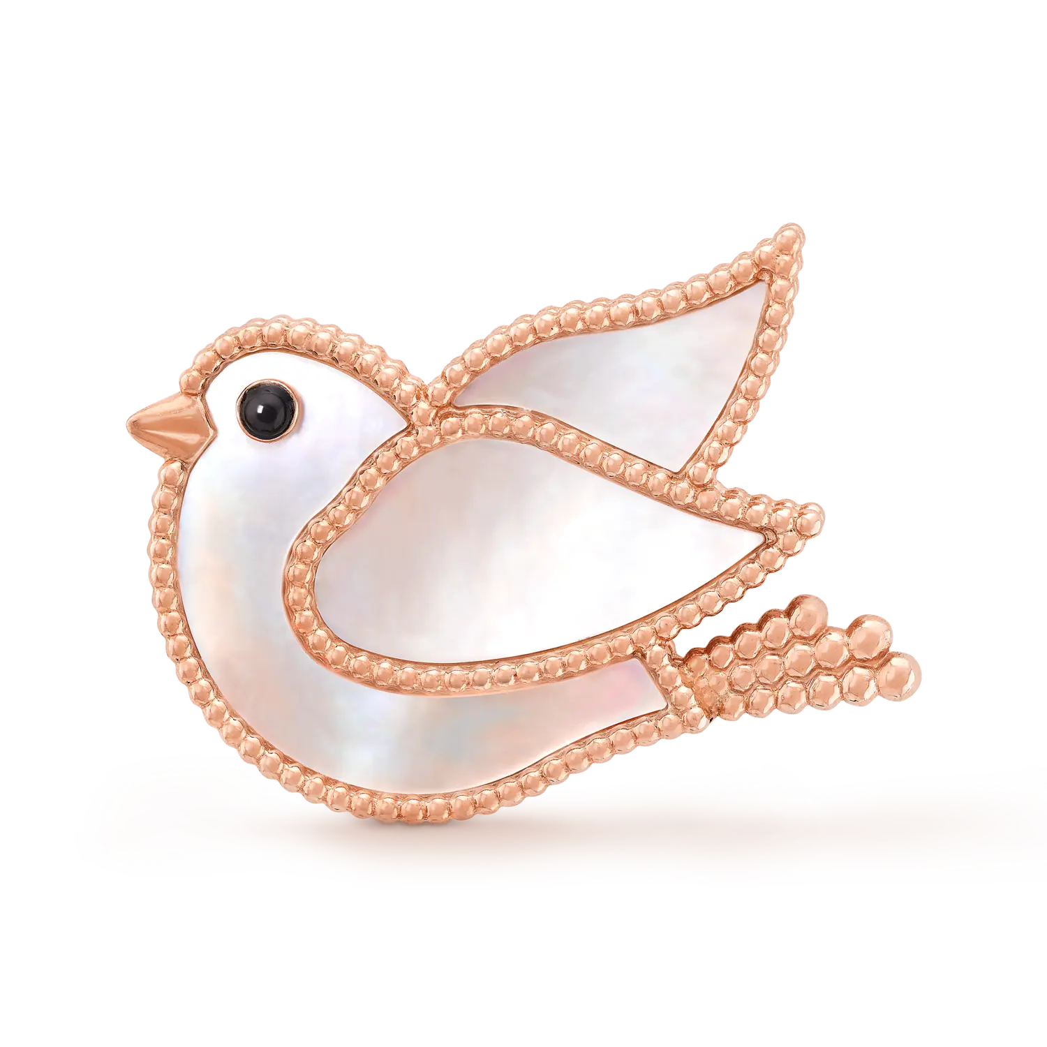 Брошь Van Cleef & Arpels Lucky Animals Dove, 18-ct розовое золото, перламутр, оникс
Брошь Van Cleef & Arpels Lucky Animals Dove, 18-ct розовое золото, перламутр, оникс