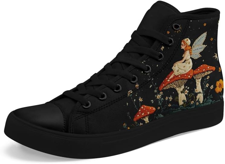 Женские высокие кеды из холщовой ткани AWSOLE с принтом грибов и цветов, мужские кроссовки на шнуровке с плоской подошвой, стильная обувь для пар, черный/синий/оранжевый/бежевый
Женские высокие кеды из холщовой ткани AWSOLE с принтом грибов и цветов, мужские кроссовки на шнуровке с плоской подошвой, стильная обувь для пар, черный/синий/оранжевый/бежевый