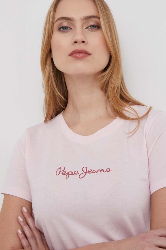 LORETTE хлопковая футболка Pepe Jeans, розовый 
LORETTE хлопковая футболка Pepe Jeans, розовый